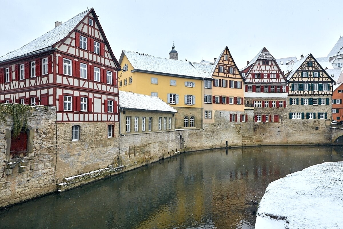 Schwäbisch Hall im Advent mit winterlichem Zauber